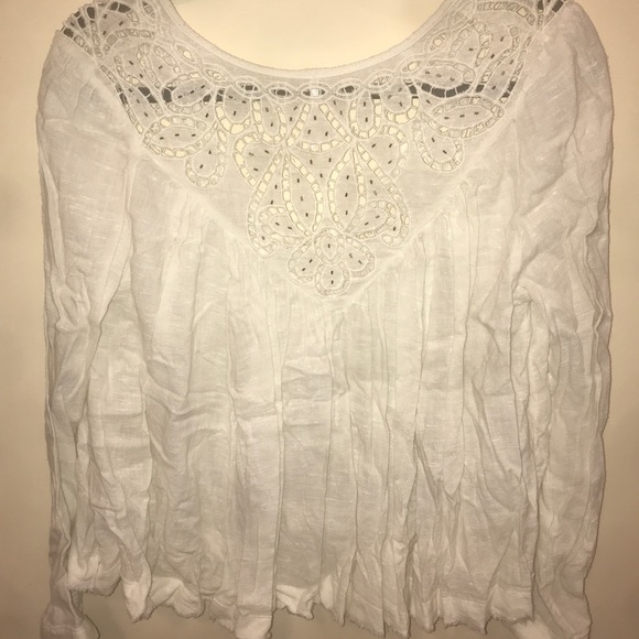 Free people flowy long sleeve beaded top - Picture 3 of 4